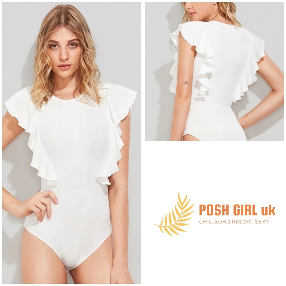NEW Summer Bodysuit FEMININE Ruffles and texture